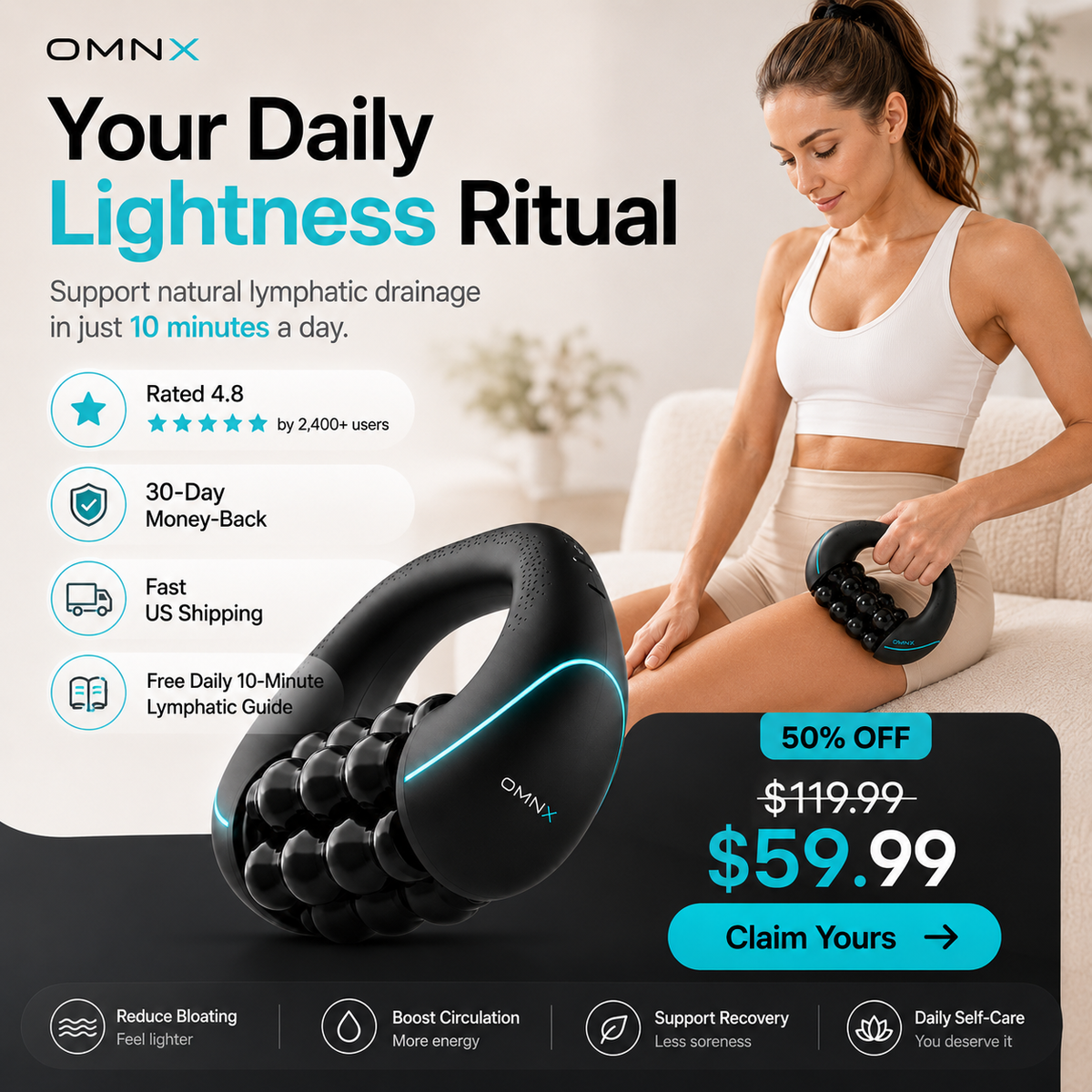 Lighter by morning — legs and ankles