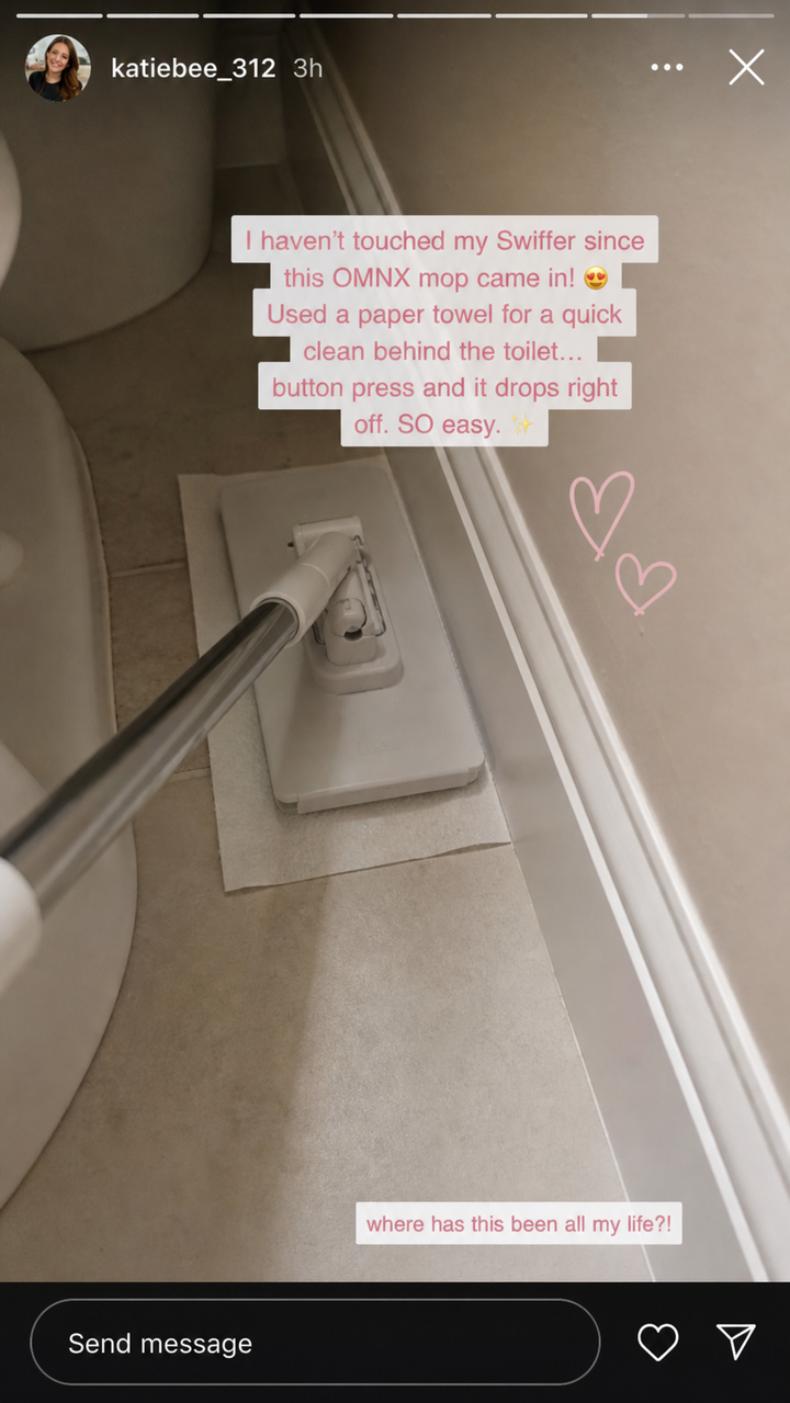 Tall: mop in use