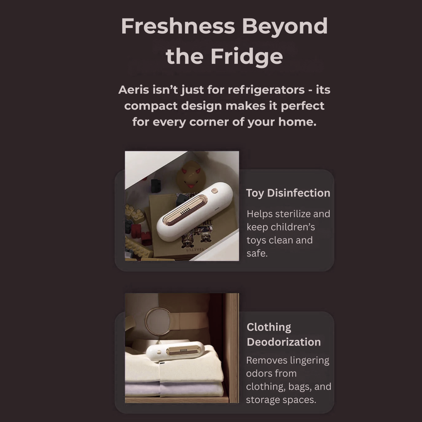 OMNX USB Rechargeable Fridge Deodorizer