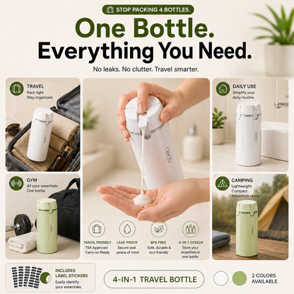 OMNX 4-in-1 Leak-Proof Travel Dispenser