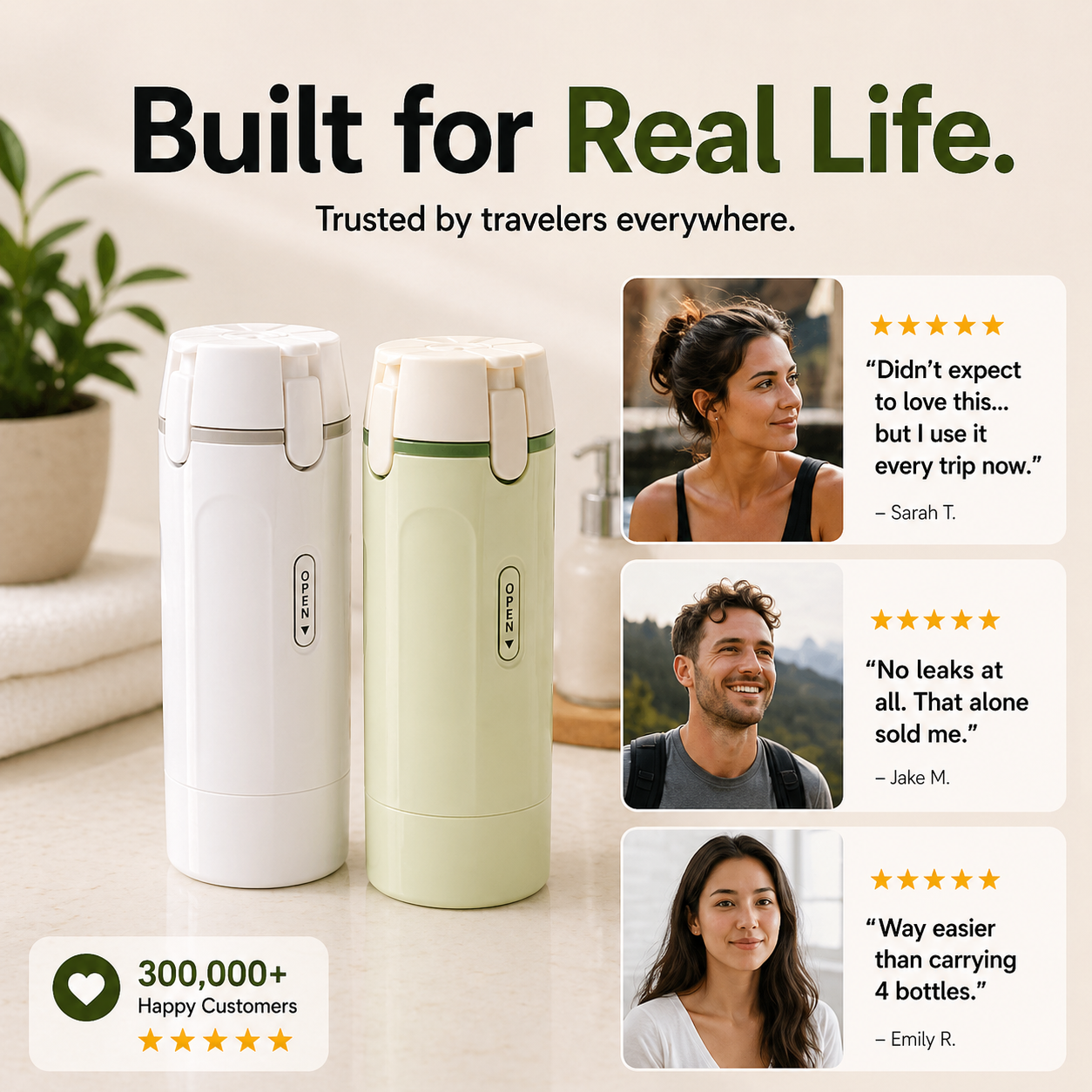 OMNX 4-in-1 Leak-Proof Travel Dispenser