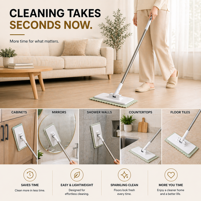 Mop That Clips to Any Towel - Never Touch a Dirty Cloth Again