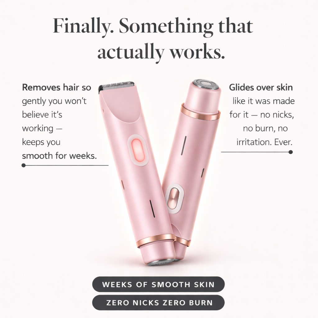 OMNX Silk Duo | 2-in-1 Hair Remover & Shaver — Legs, Underarms, Face & Bikini Line. Smooth for Weeks.