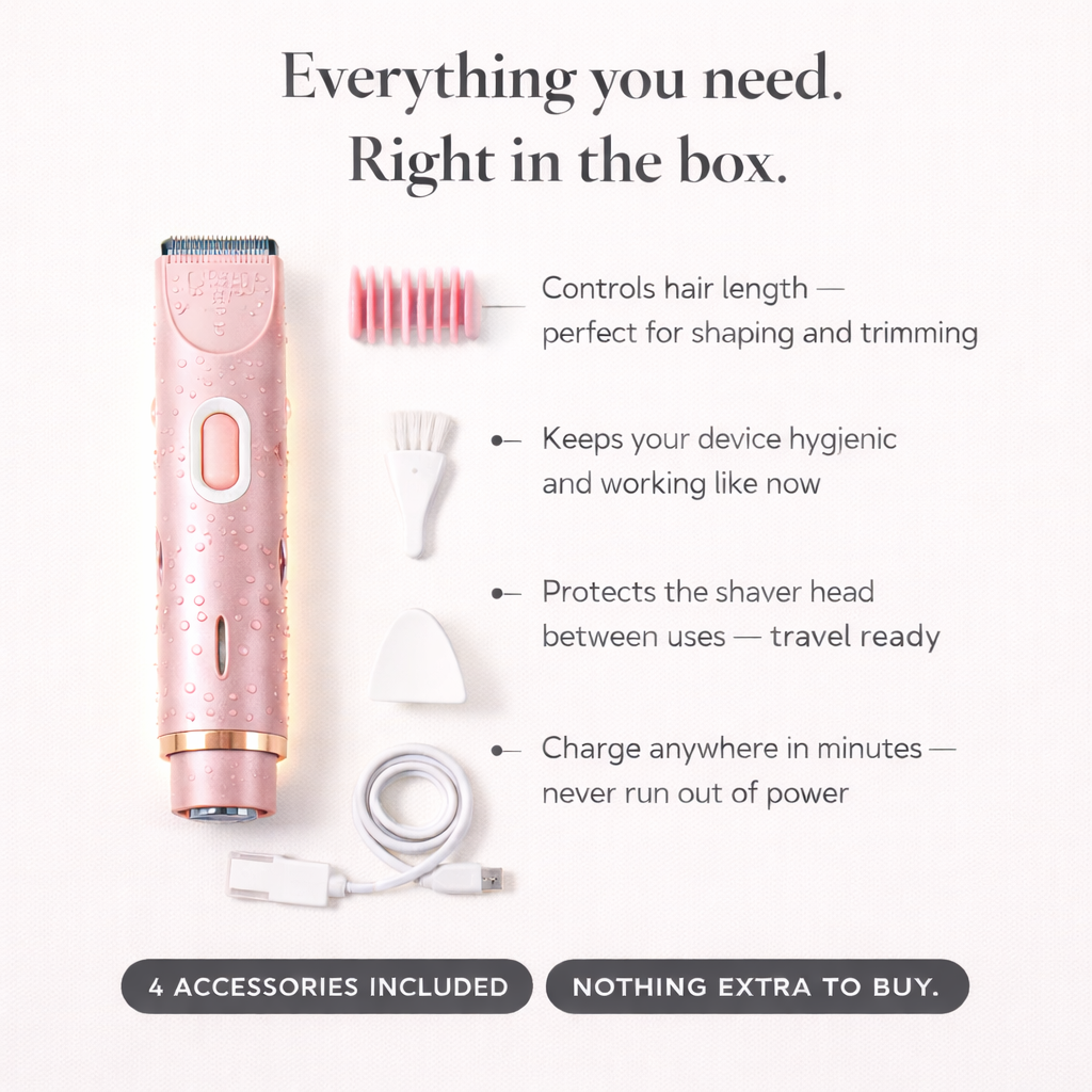 OMNX Silk Duo | 2-in-1 Hair Remover & Shaver — Legs, Underarms, Face & Bikini Line. Smooth for Weeks.