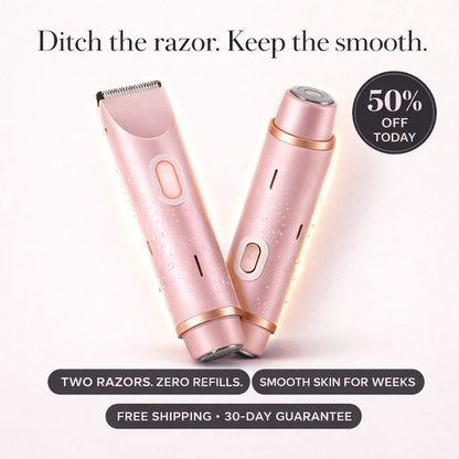 OMNX Silk Duo | 2-in-1 Hair Remover & Shaver — Legs, Underarms, Face & Bikini Line. Smooth for Weeks.