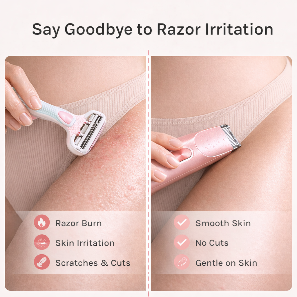 OMNX Silk Duo | 2-in-1 Hair Remover & Shaver — Legs, Underarms, Face & Bikini Line. Smooth for Weeks.