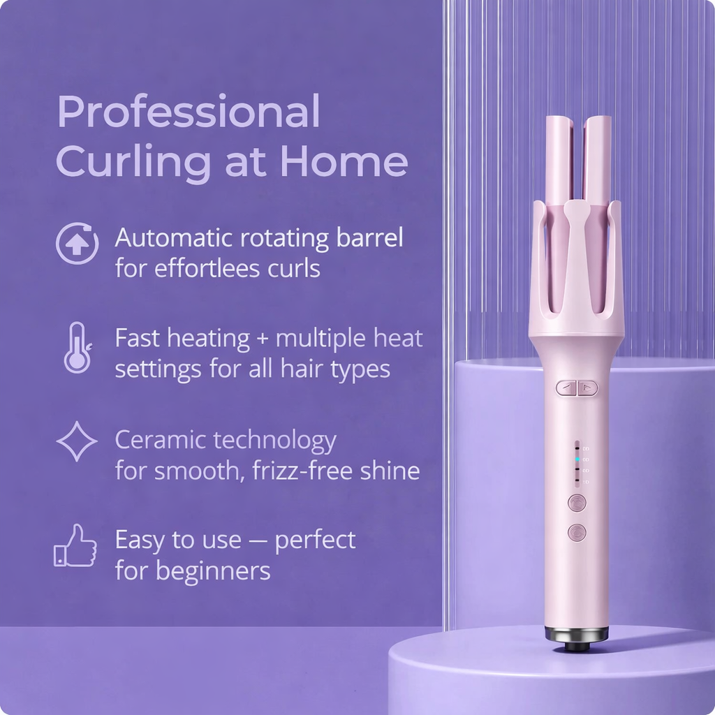2-in-1 Automatic Rotating Curling Wand