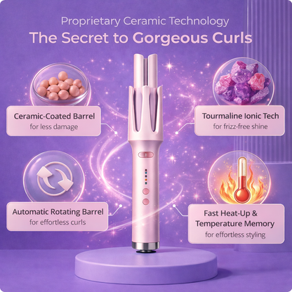2-in-1 Automatic Rotating Curling Wand
