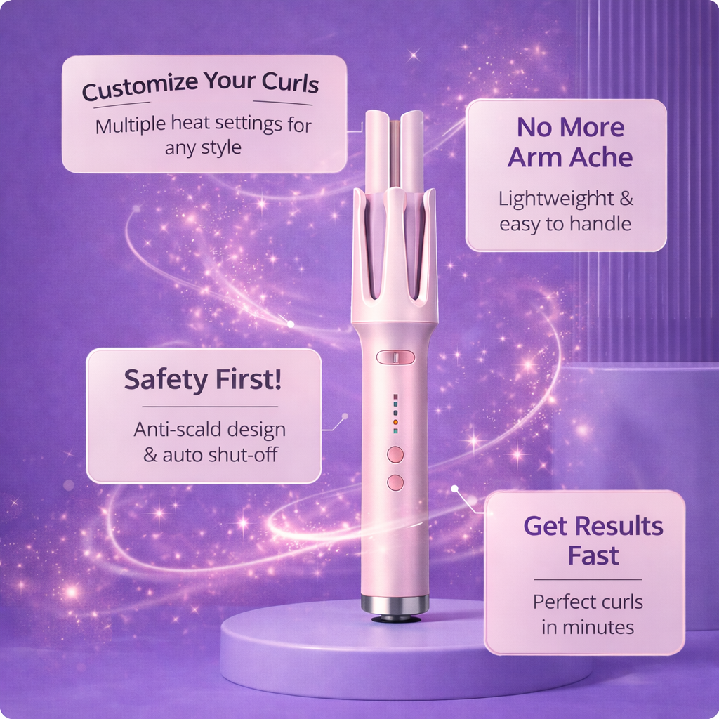 2-in-1 Automatic Rotating Curling Wand