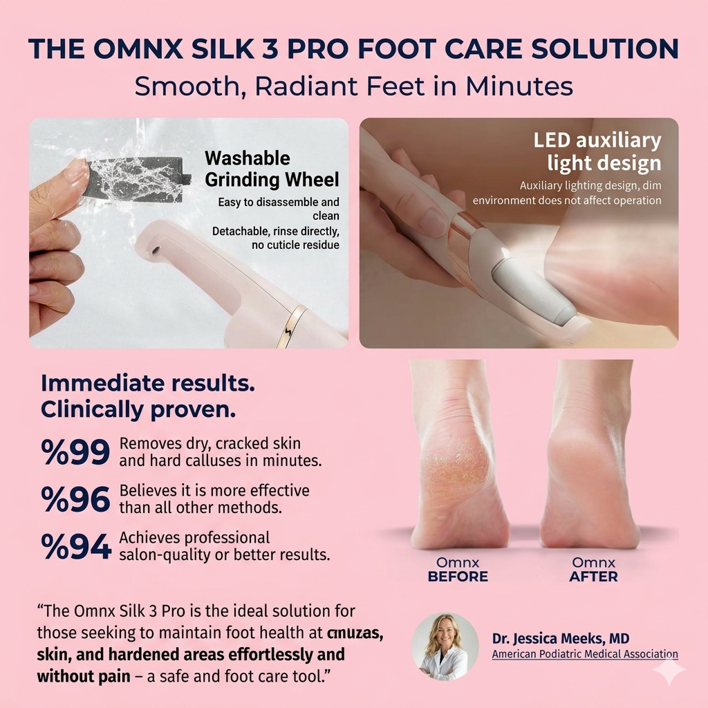 OMNX Silk 3 Pro | Electric Callus Remover — Silky Smooth Feet in Minutes