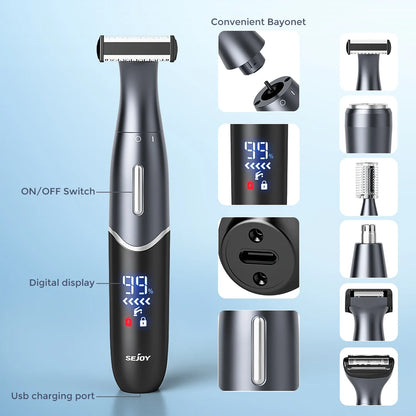 6 in1 Female Electric Epilator Body Hair Trimmer