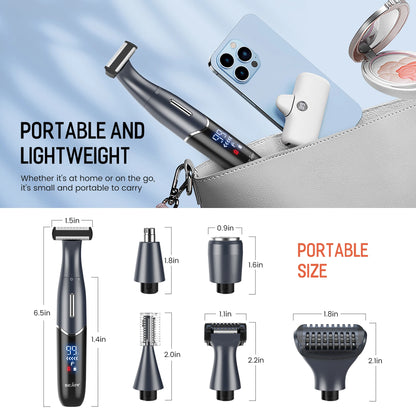 6 in1 Female Electric Epilator Body Hair Trimmer