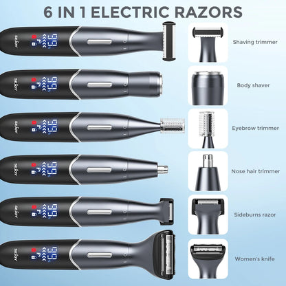 6 in1 Female Electric Epilator Body Hair Trimmer